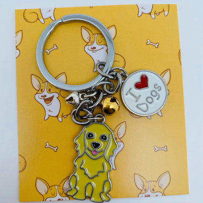 Dog Lover Enamel Keychain