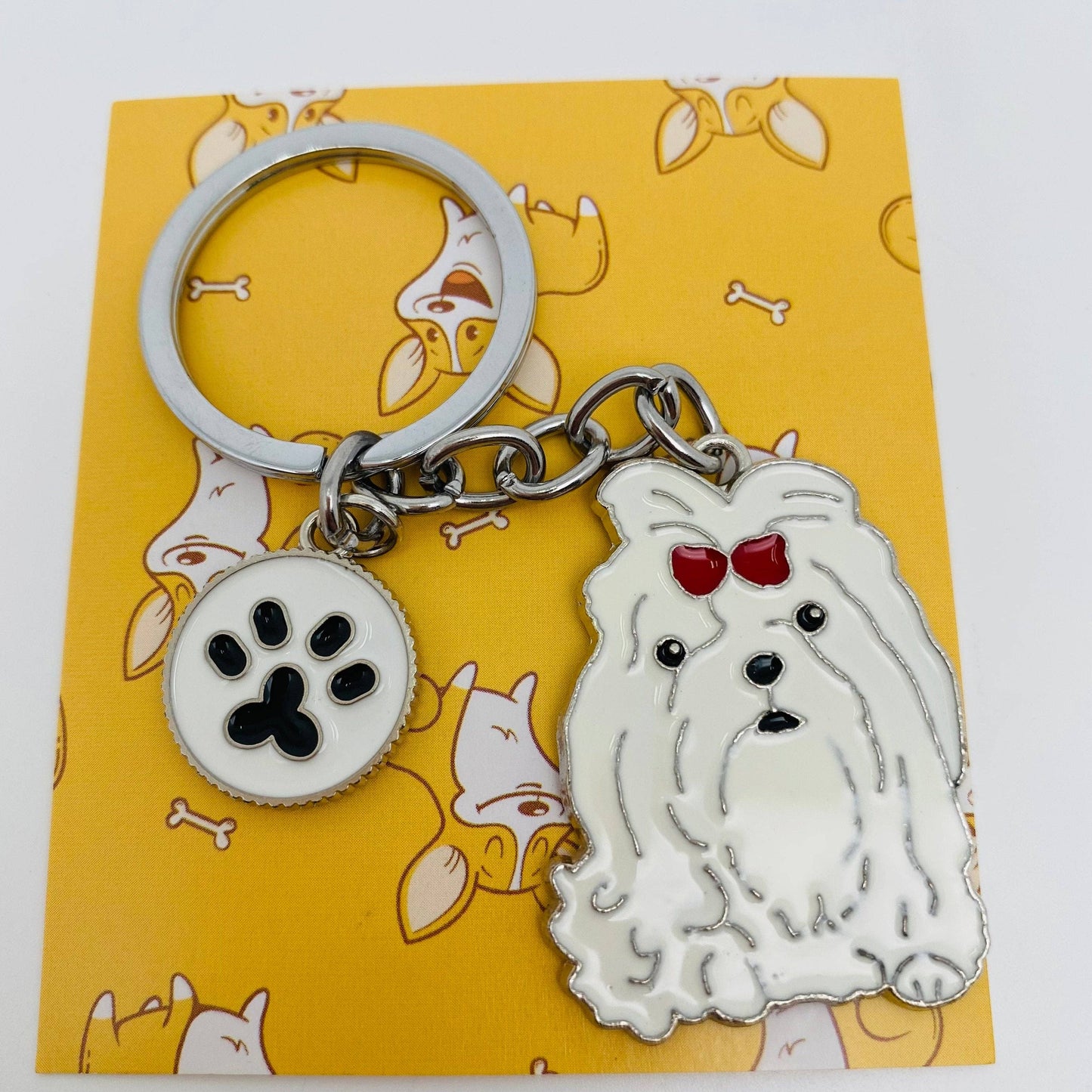 Dog Lover Enamel Keychain