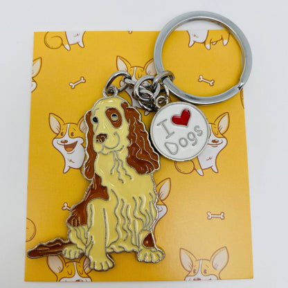 Dog Lover Enamel Keychain