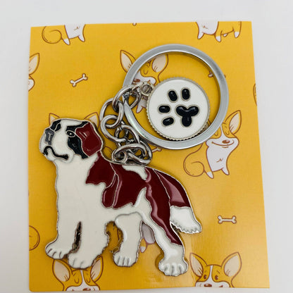 Dog Lover Enamel Keychain