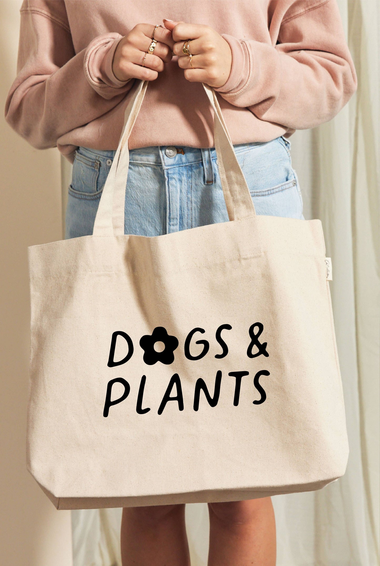 Dogs and Plants Canvas Tote