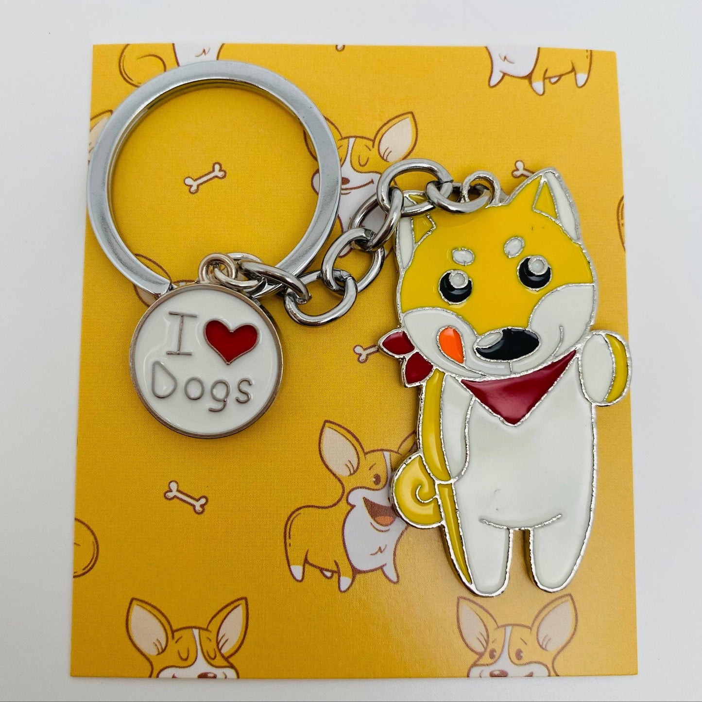 Dog Lover Enamel Keychain