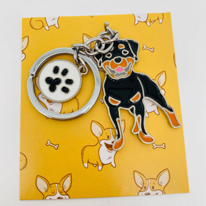 Dog Lover Enamel Keychain