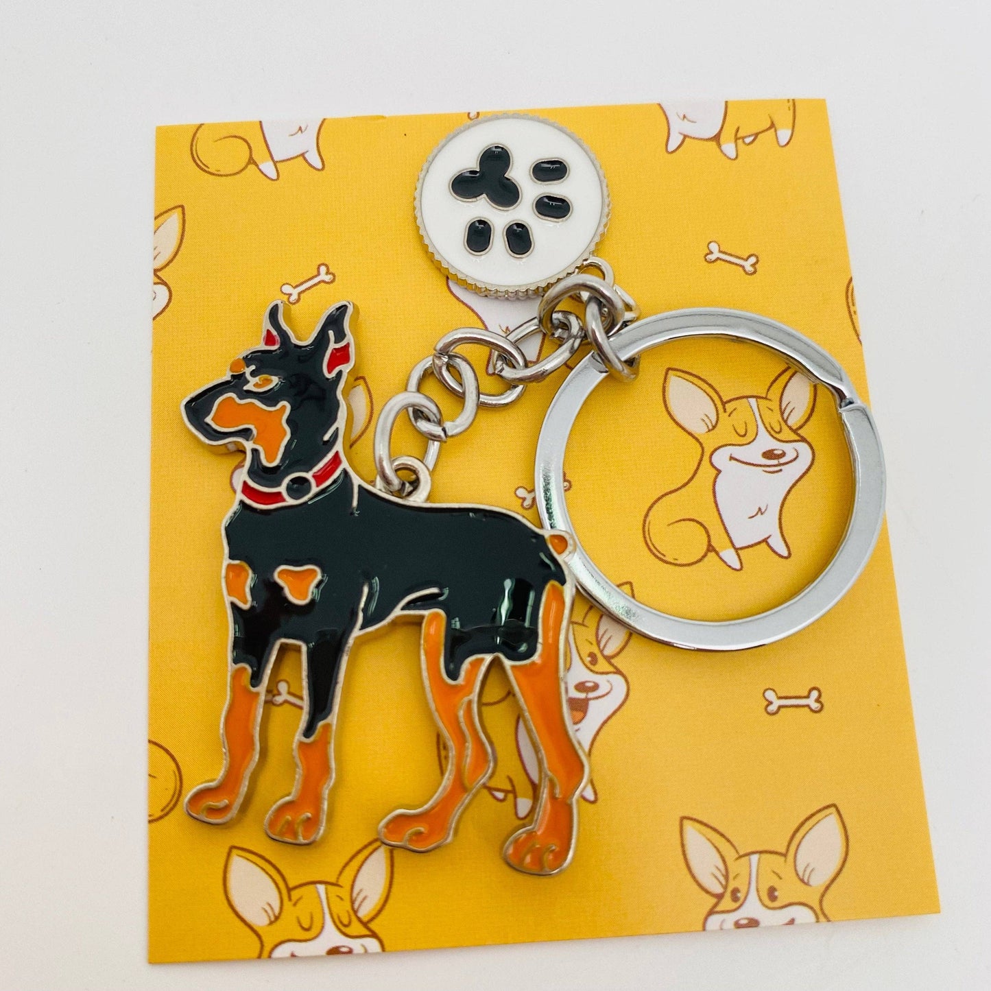Dog Lover Enamel Keychain