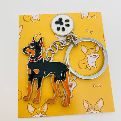Dog Lover Enamel Keychain