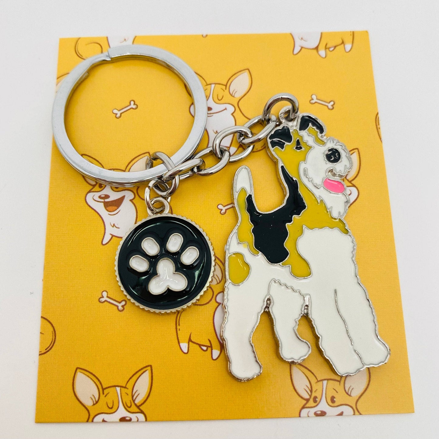 Dog Lover Enamel Keychain