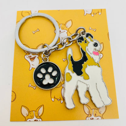 Dog Lover Enamel Keychain
