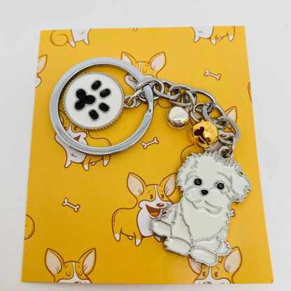 Dog Lover Enamel Keychain