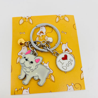 Dog Lover Enamel Keychain
