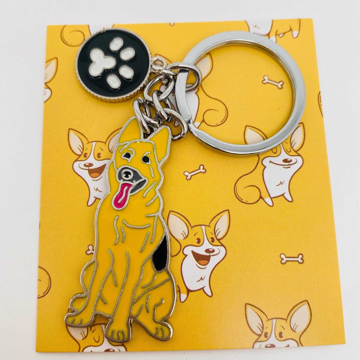 Dog Lover Enamel Keychain