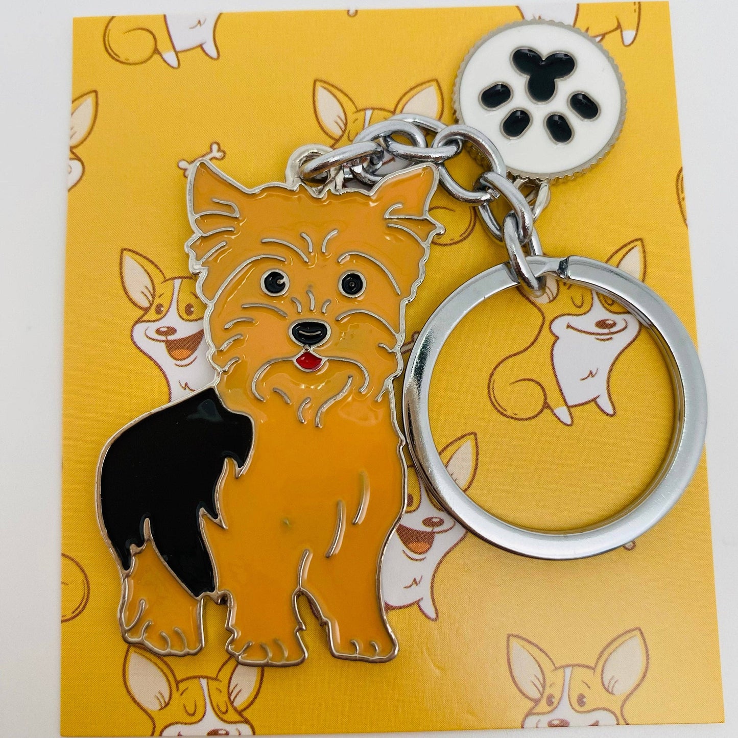 Dog Lover Enamel Keychain