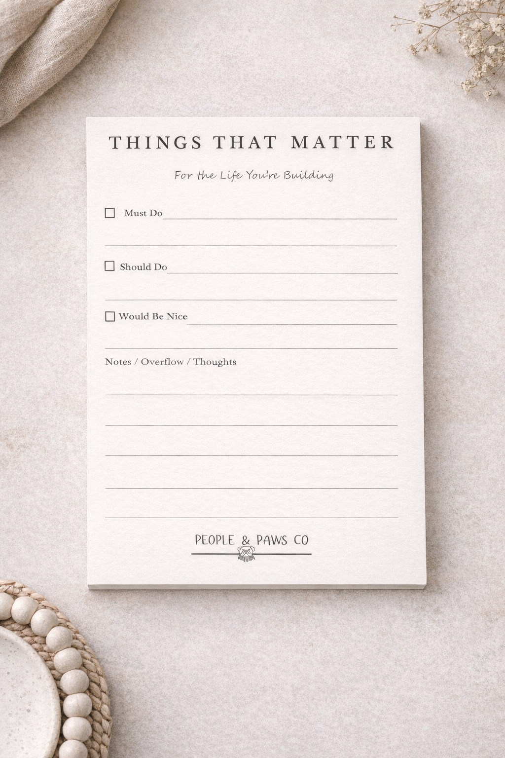 Things That Matter Notepad