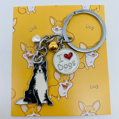 Dog Lover Enamel Keychain
