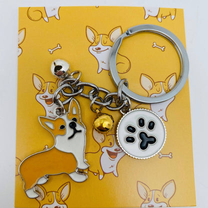 Dog Lover Enamel Keychain