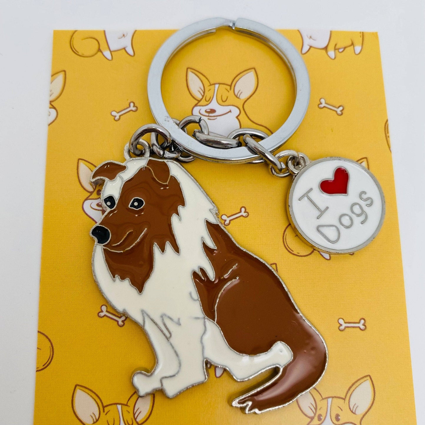 Dog Lover Enamel Keychain