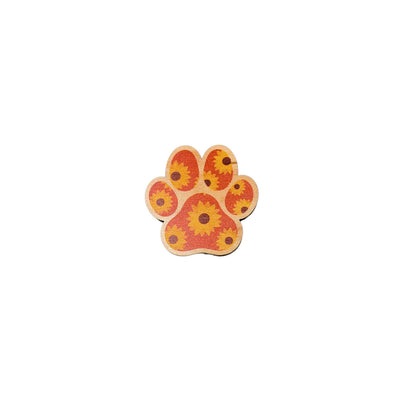 Summer Flowers Dog Paw Print Magnet Set - Home Decor