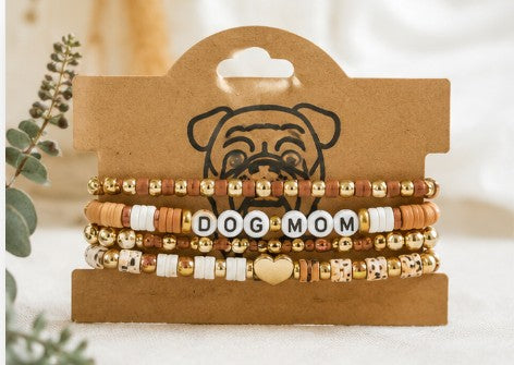 Dog Mom Bracelet Set