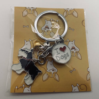 Dog Lover Enamel Keychain