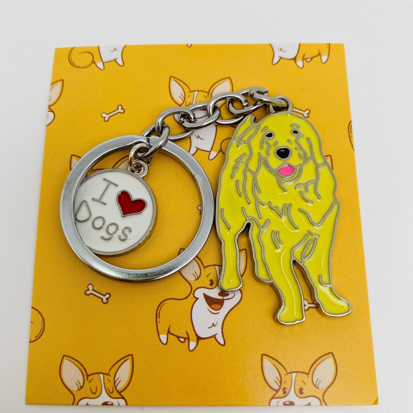 Dog Lover Enamel Keychain