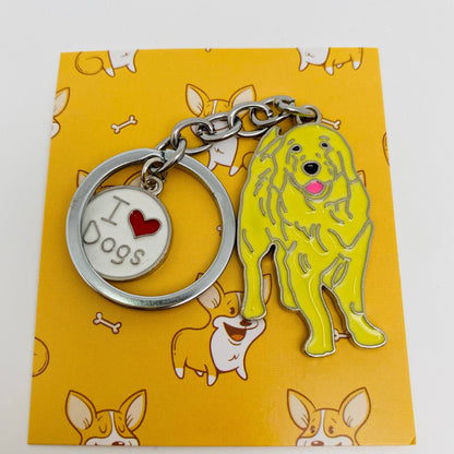 Dog Lover Enamel Keychain