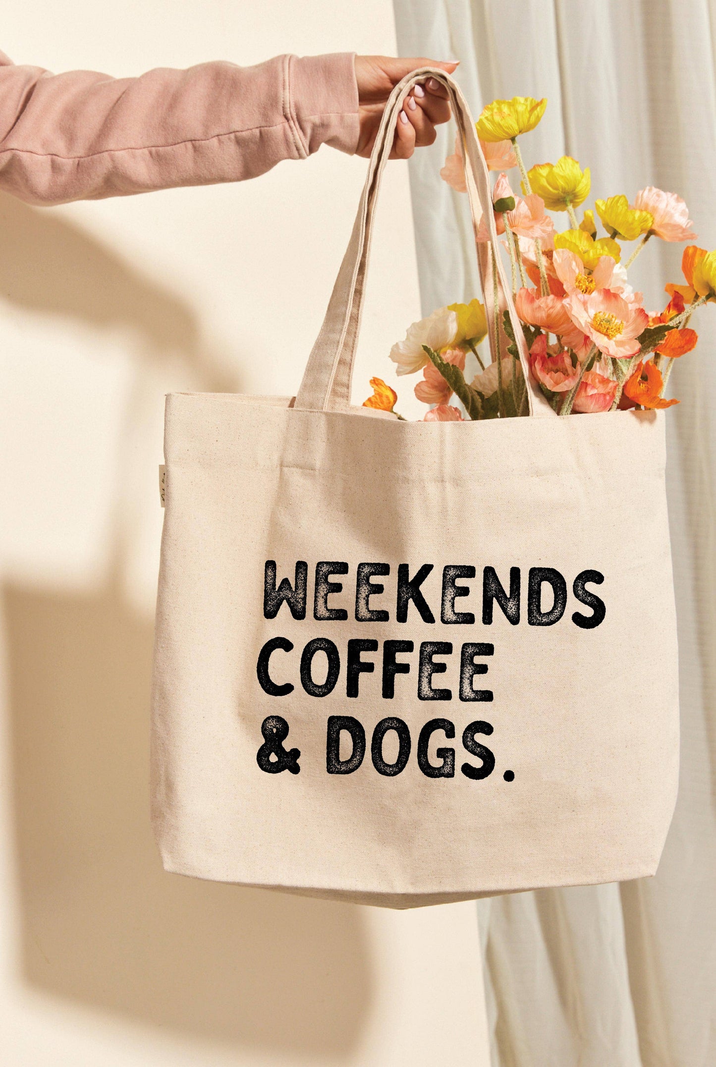 Weekends, Coffee & Dogs Canvas Tote