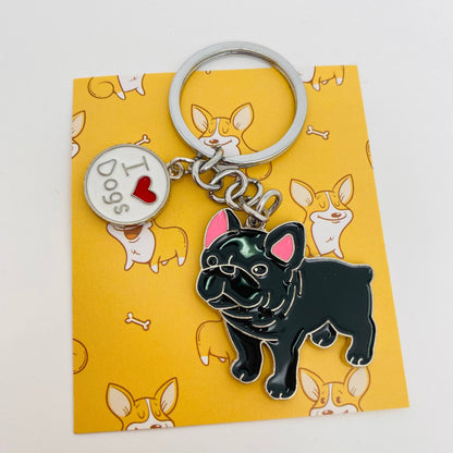 Dog Lover Enamel Keychain