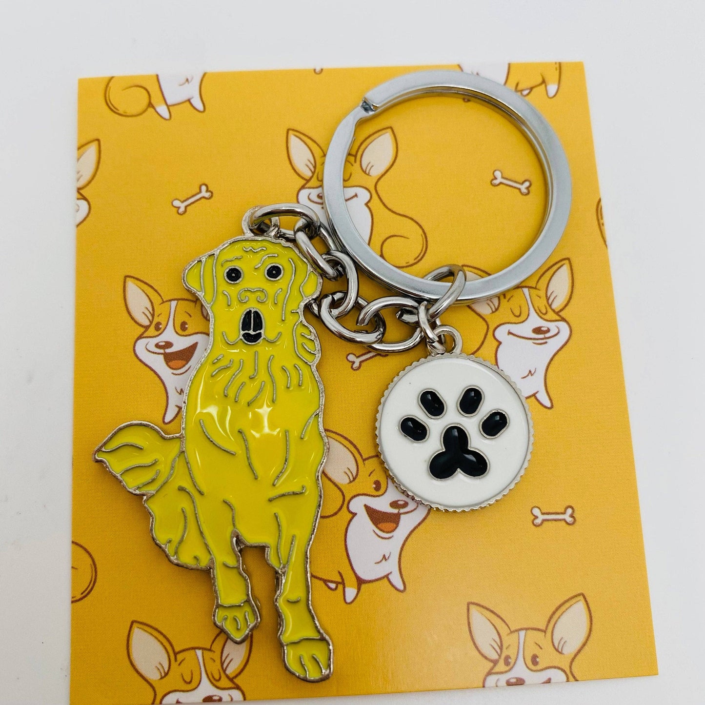 Dog Lover Enamel Keychain